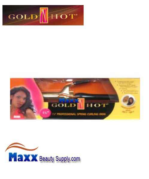 Gold N Hot 24K Gold Coated #GH9205 Spring Curling Iron - 1 1/4"